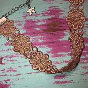 pink lace choker